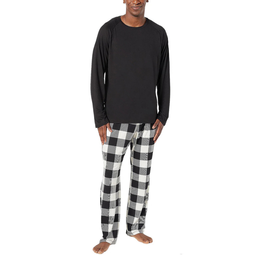 AnyBody Men's Family Pajama Set Black